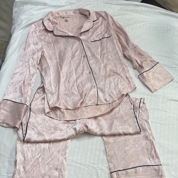 Victoria's Secret Light Pink Satin Pajama Set - Picture 1 of 10